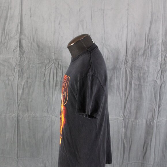 Retro Band Shirt - Pantera Flaming Pig Skull Graphic - Men's Medium - Picture 4 of 8